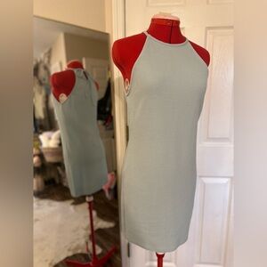 Elodie Textured Light Blue Dress Womens Sz M